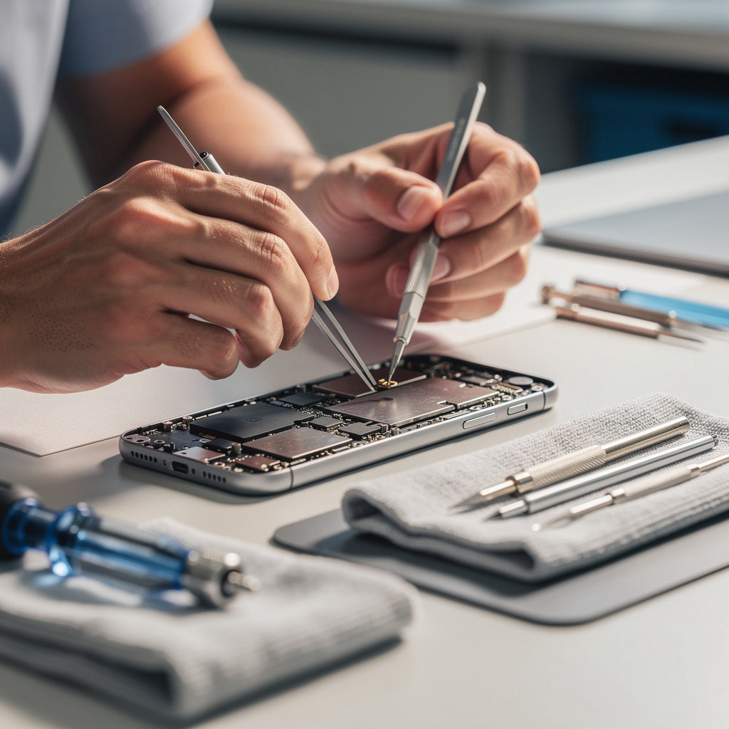 SD Phone Pros technician demonstrating honest and reliable phone repair service in San Diego